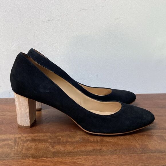 Talbots Classic Black Suede Pumps - Picture 3 of 10